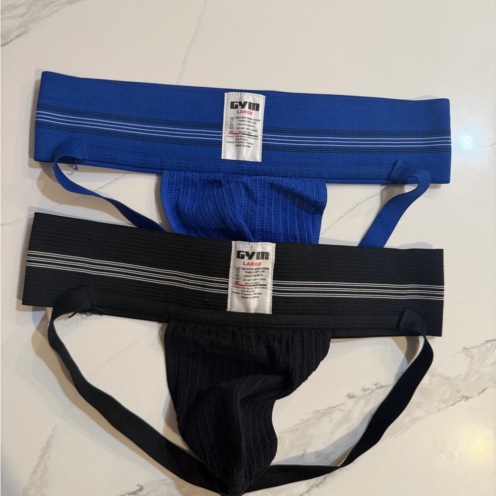 Blue and Black Gym Jockstraps
